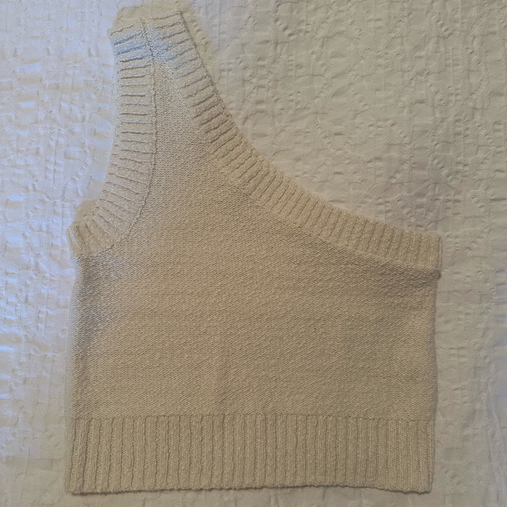 Madewell Textural-Knit One-Shoulder Sweater Tank